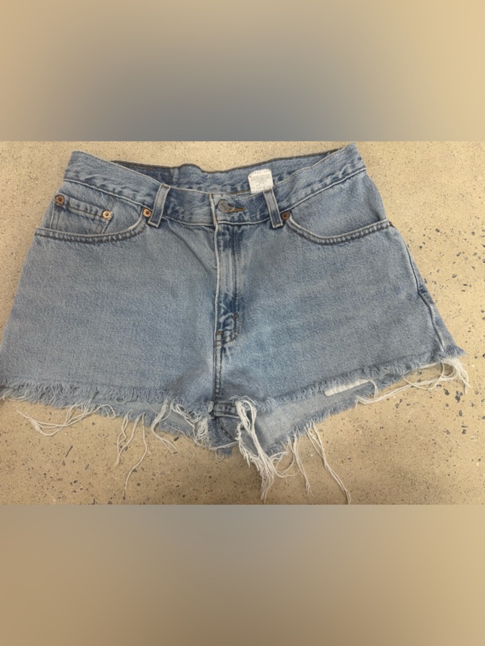 Vintage 550 denim frayed shorts - 8